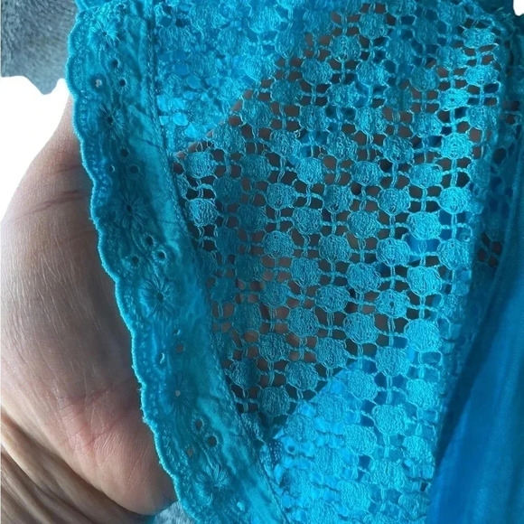 Sunday Saint Tropez teal linen sun dress made in france - Picture 6 of 11